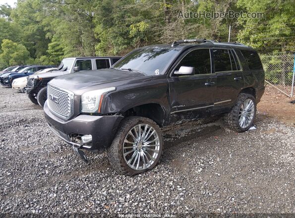 1GKS2CKJ6GR302672 2016 GMC YUKON Dark Brown Առջևի ձախ երեք քառորդ տեսարան