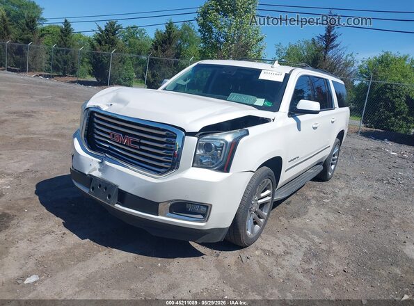 1GKS2GKC1HR265122 2017 GMC YUKON White წინა მარცხენა ხედი სამი მეოთხედიდან
