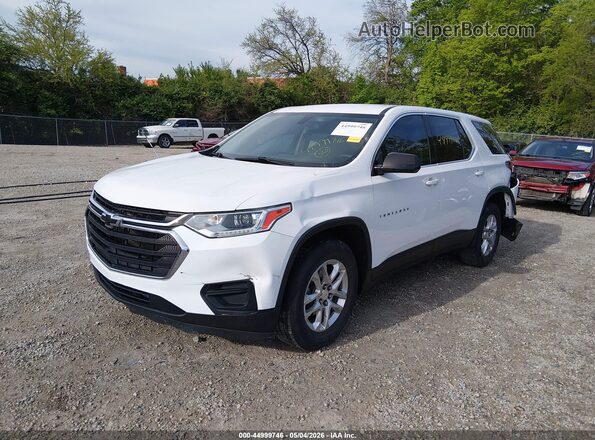 1GNERFKW8MJ114013 2021 CHEVROLET TRAVERSE White წინა მარცხენა ხედი სამი მეოთხედიდან