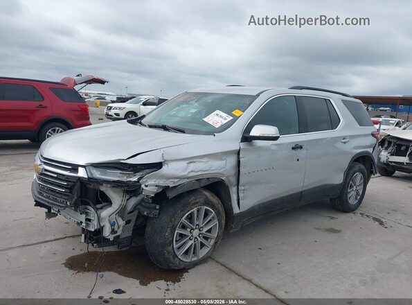 1GNERGKW2NJ100454 2022 CHEVROLET TRAVERSE Silver წინა მარცხენა ხედი სამი მეოთხედიდან