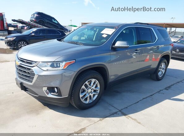 1GNERGKW8MJ140102 2021 CHEVROLET TRAVERSE Gray წინა მარცხენა ხედი სამი მეოთხედიდან