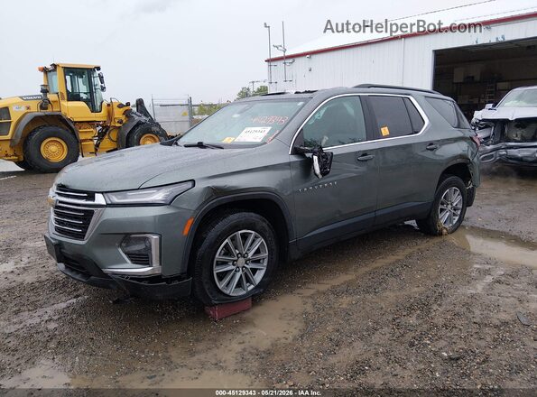1GNEVGKW2NJ125074 2022 CHEVROLET TRAVERSE Green Առջևի ձախ երեք քառորդ տեսարան