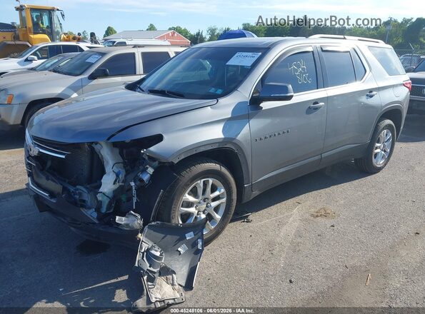 1GNEVGKW5KJ282996 2019 CHEVROLET TRAVERSE Gray წინა მარცხენა ხედი სამი მეოთხედიდან