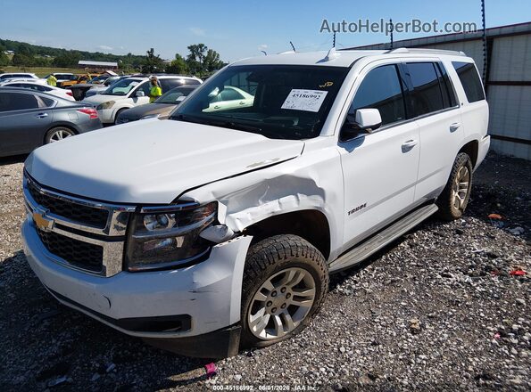 1GNSCBKC6JR110610 2018 CHEVROLET TAHOE Белый Передняя левая четверть