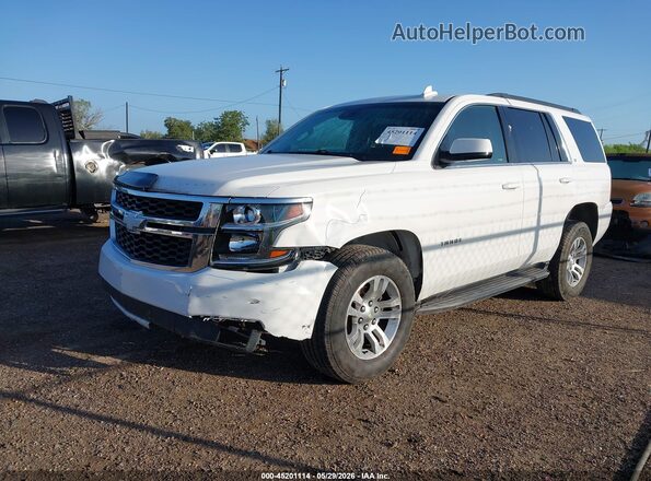 1GNSCBKC7GR367817 2016 CHEVROLET TAHOE Белый Передняя левая четверть