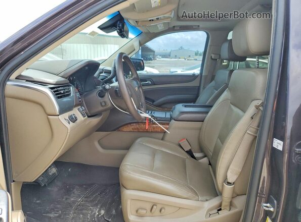 1GNSCCKC7GR167526 2016 CHEVROLET TAHOE Коричневый Вид салона спереди