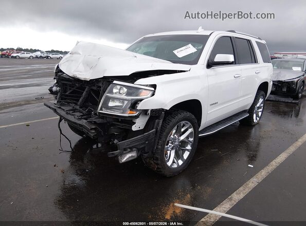 1GNSCCKC8LR220275 2020 CHEVROLET TAHOE White Vista tres cuartos delantera izquierda
