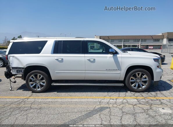 1GNSCJKC1JR110217 2018 CHEVROLET SUBURBAN White Widok wnętrza z tyłu