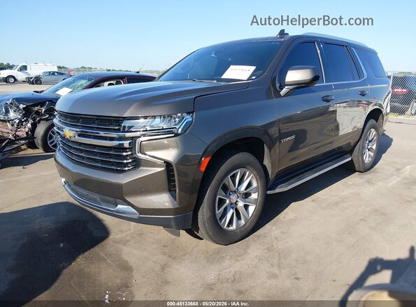 1GNSCNKDXMR377991 2021 CHEVROLET TAHOE Brown Առջևի ձախ երեք քառորդ տեսարան