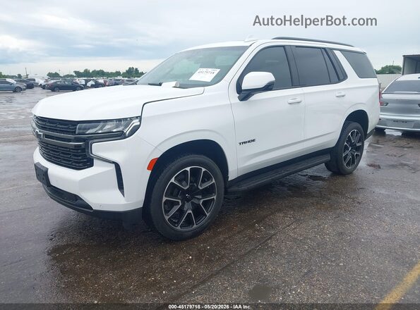 1GNSCRKD6MR306181 2021 CHEVROLET TAHOE White წინა მარცხენა ხედი სამი მეოთხედიდან
