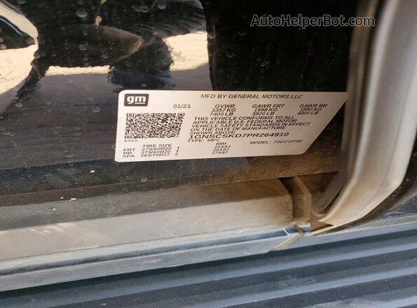 1GNSCSKD7PR264910 2023 CHEVROLET TAHOE Черный Вид подкапотного пространства