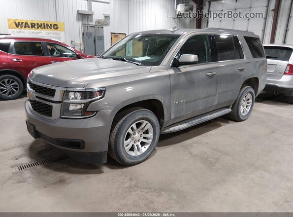 1GNSKAEC4JR140021 2018 CHEVROLET TAHOE Gray წინა მარცხენა ხედი სამი მეოთხედიდან