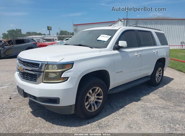 1GNSKBKC2KR230845 2019 CHEVROLET TAHOE Белый Передняя левая четверть