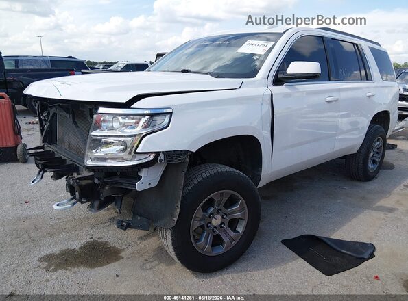 1GNSKBKC8JR186459 2018 CHEVROLET TAHOE Белый Передняя левая четверть