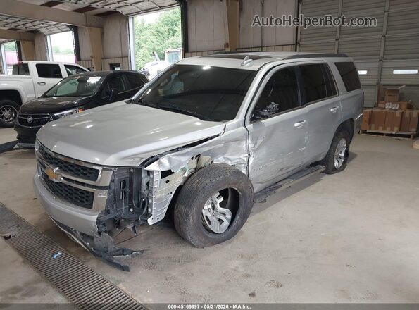 1GNSKBKC8JR393529 2018 CHEVROLET TAHOE Silver Առջևի ձախ երեք քառորդ տեսարան