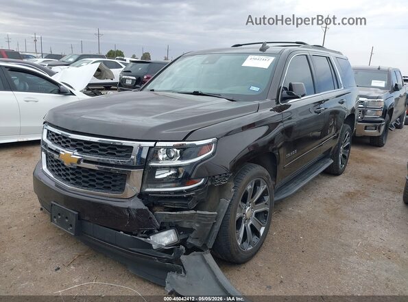 1GNSKBKC9JR160839 2018 CHEVROLET TAHOE Burgundy Առջևի ձախ երեք քառորդ տեսարան