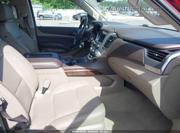 1GNSKBKC9JR383401 2018 CHEVROLET TAHOE Red Вид салону спереду