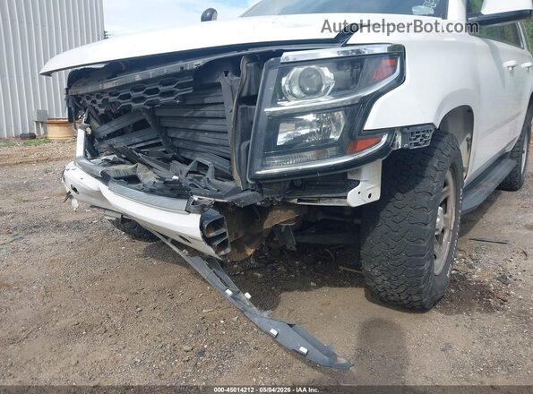 1GNSKFEC1JR317752 2018 CHEVROLET TAHOE White Widok z przodu