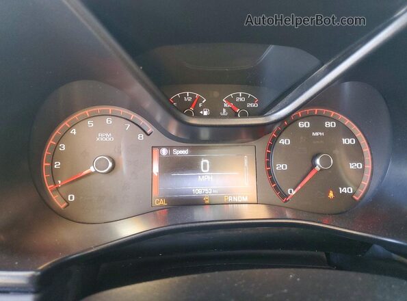 1GTG5CE34G1208780 2016 GMC CANYON Black Vista del cuadro de instrumentos