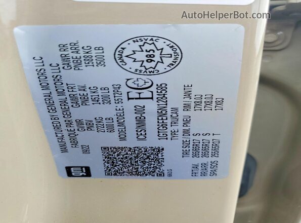 1GTG6FEN5N1284585 2022 GMC CANYON Tan 