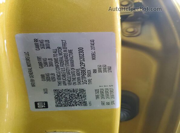 1GTP6BEK2P1202300 2023 GMC CANYON Gold 