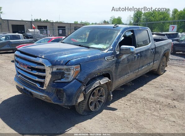 1GTU9BED6KZ413683 2019 GMC SIERRA Dark Blue Առջևի ձախ երեք քառորդ տեսարան