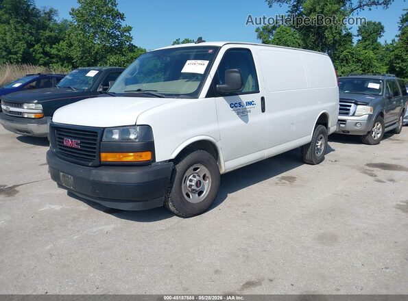 1GTW7AFG4J1302516 2018 GMC SAVANA 2500 White Առջևի ձախ երեք քառորդ տեսարան
