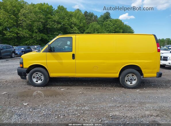 1GTW7AFG9L1252456 2020 GMC SAVANA CARGO Yellow Widok wnętrza 360 stopni