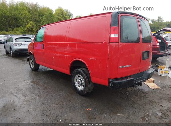 1GTW7AFP5K1319486 2019 GMC SAVANA 2500 Красный Задняя левая четверть