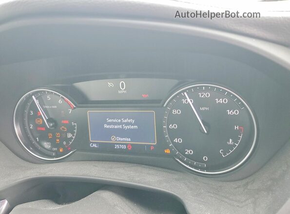 1GYAZAR44MF035367 2021 CADILLAC XT4 White Вид щитка приладів
