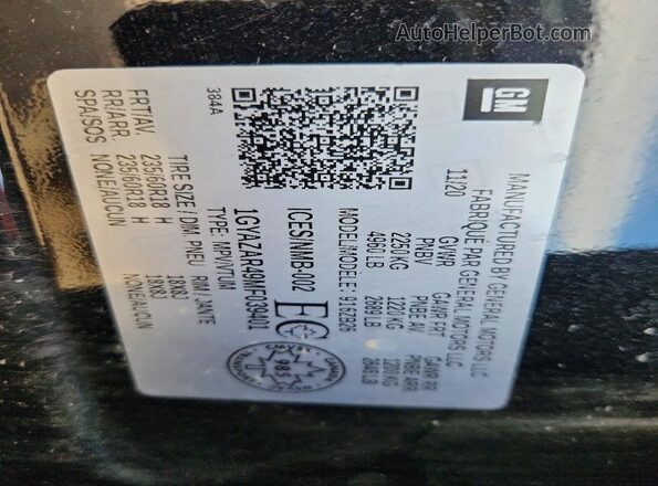1GYAZAR49MF039401 2021 CADILLAC XT4 Black 