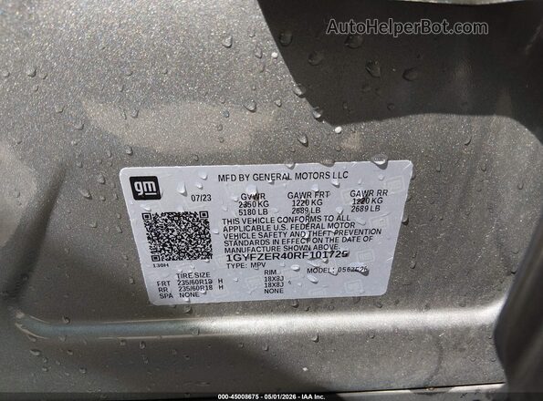 1GYFZER40RF101725 2024 CADILLAC XT4 Gray 