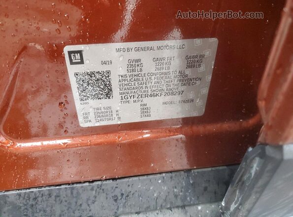 1GYFZER46KF208297 2019 CADILLAC XT4 Brown 