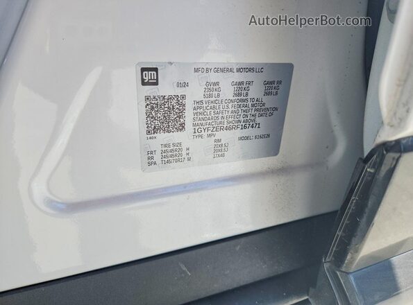 1GYFZER46RF167471 2024 CADILLAC XT4 White 