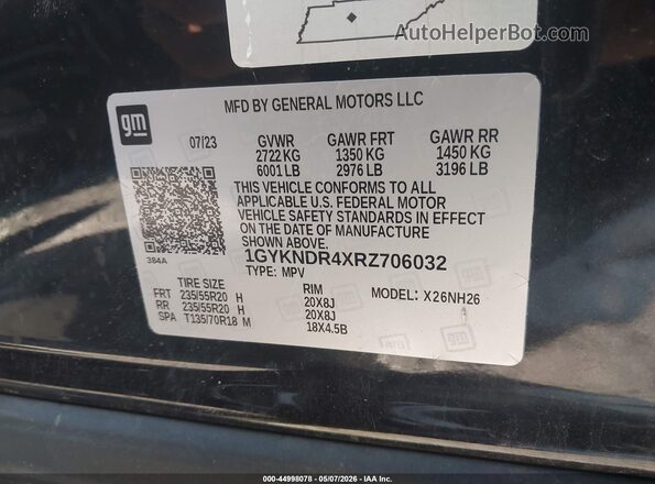 1GYKNDR4XRZ706032 2024 CADILLAC XT5 Black 