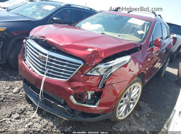 1GYKNFRS8HZ139778 2017 CADILLAC XT5 Maroon Передня ліва чверть