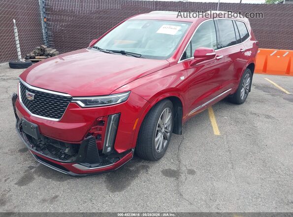 1GYKPDRS6MZ206015 2021 CADILLAC XT6 Red Առջևի ձախ երեք քառորդ տեսարան