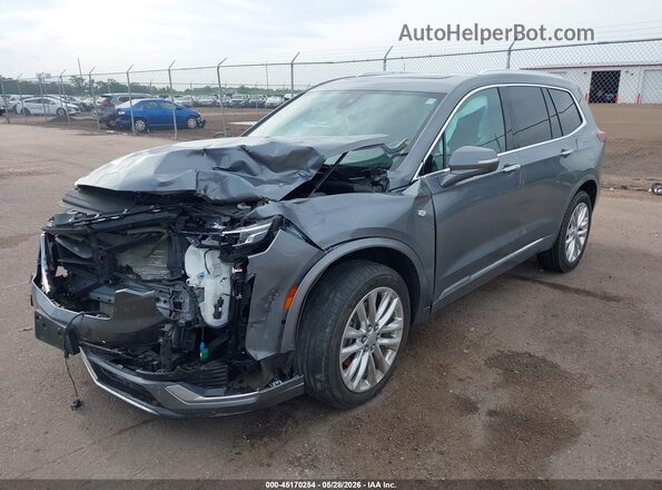 1GYKPDRS7LZ134028 2020 CADILLAC XT6 Gray წინა მარცხენა ხედი სამი მეოთხედიდან