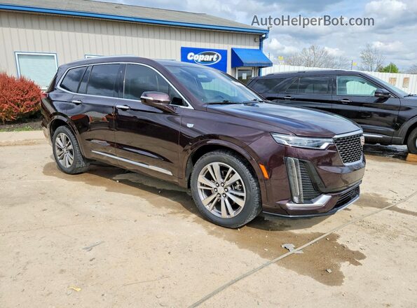 1GYKPFRS3MZ100097 2021 CADILLAC XT6 Темно-бордовый Передняя правая четверть