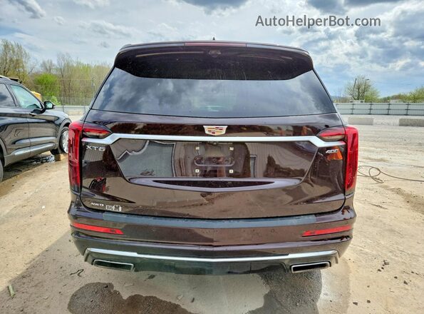 1GYKPFRS3MZ100097 2021 CADILLAC XT6 Темно-бордовый Вид сзади