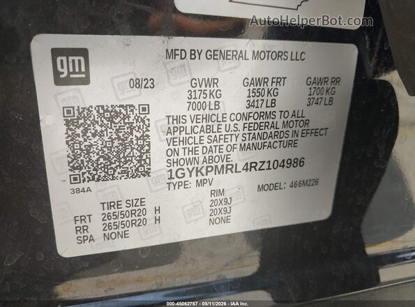 1GYKPMRL4RZ104986 2024 CADILLAC OTHER Black 