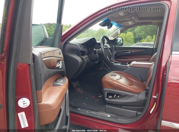 1GYS3BKJ0JR221493 2018 CADILLAC ESCALADE Red Widok wnętrza z przodu