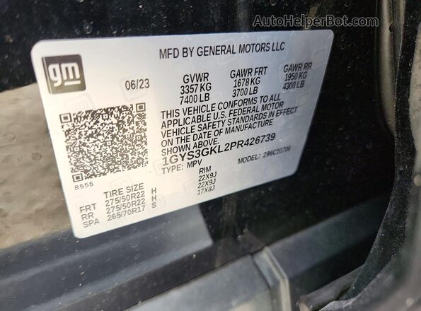 1GYS3GKL2PR426739 2023 CADILLAC ESCALADE Black 