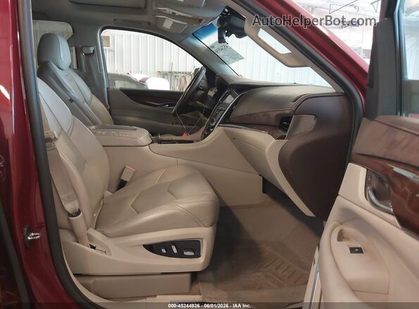 1GYS4BKJ4HR380802 2017 CADILLAC ESCALADE Red Вид салону спереду