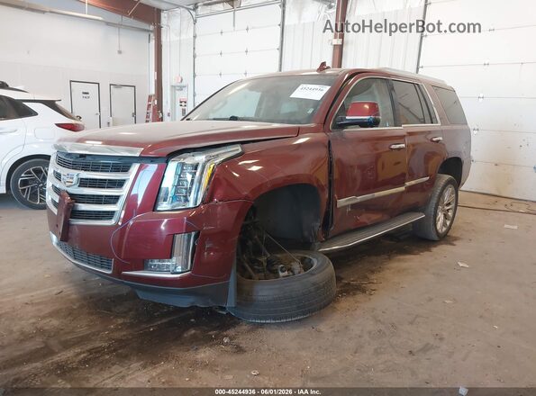 1GYS4BKJ4HR380802 2017 CADILLAC ESCALADE Red Передня ліва чверть