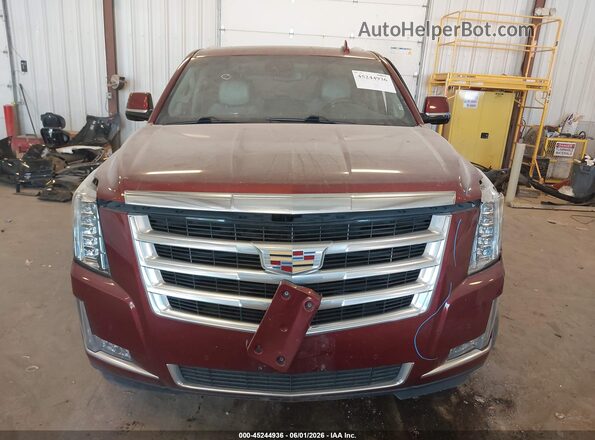 1GYS4BKJ4HR380802 2017 CADILLAC ESCALADE Red Вид щитка приладів