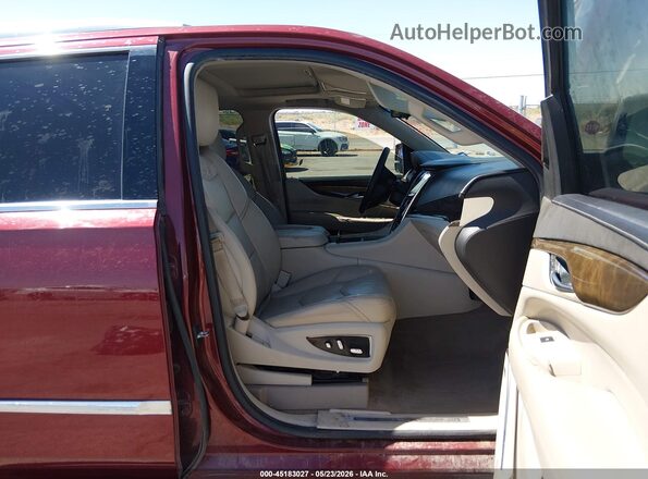 1GYS4BKJ7JR144683 2018 CADILLAC ESCALADE Red Вид салону спереду