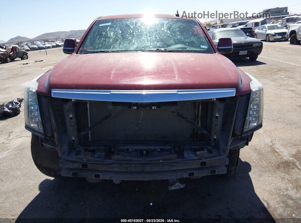 1GYS4BKJ7JR144683 2018 CADILLAC ESCALADE Red Вид щитка приладів