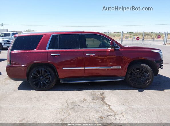 1GYS4BKJ7JR144683 2018 CADILLAC ESCALADE Red Вид задньої частини салону