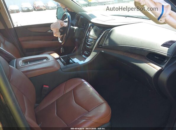 1GYS4CKJ8HR297668 2017 CADILLAC ESCALADE Black Front interior view